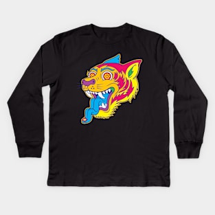 Trippy Tiger Kids Long Sleeve T-Shirt